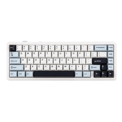 Aula F65 White Blue, Hotswap RGB Gasket Bluetooth Wireless, Tastatura Mecanica Gaming, Alb
