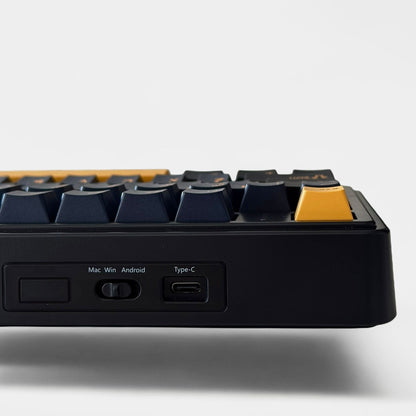 Aula F75 Black Yelow, Hotswap RGB Gasket Wired, Tastatura Mecanica Gaming, Negru cu Fir