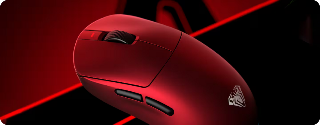 Mouse AULA V9 ULTRA 8K Red, Tri-Mode Bluetooth Wireless, Mouse Gaming, Roșu