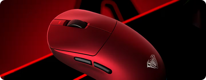 Mouse AULA V9 ULTRA 8K Red, Tri-Mode Bluetooth Wireless, Mouse Gaming, Roșu