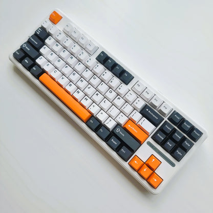 Aula F87 Orange White Hotswap RGB Gasket Bluetooth Wireless, Tastatura Mecanica Gaming, Alb