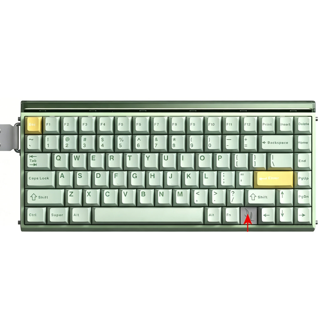 Aula HERO75 HE Green Spiritcloud, RGB Gasket Tri-Mode Bluetooth Wireless, Hall Effect (Magnetica), Tastatura Gaming, Layout 75%, Verde