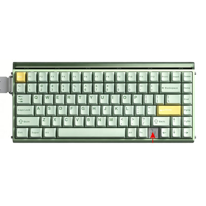 Aula HERO75 HE Green Spiritcloud, RGB Gasket Tri-Mode Bluetooth Wireless, Hall Effect (Magnetica), Tastatura Gaming, Layout 75%, Verde