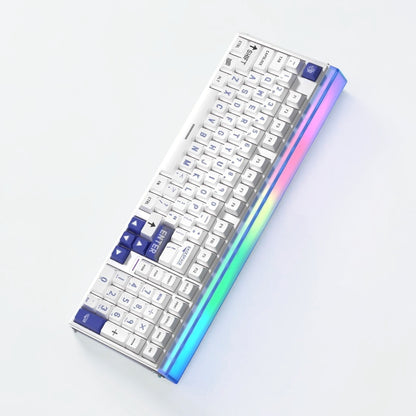 Aula HERO99 8K White Blue, RGB Gasket, Hall Effect (Magnetica), Tastatura Gaming, Layout 99%, Alb