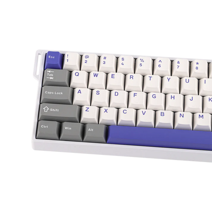 Aula WIN60 HE MAX White Blue, RGB Gasket, Hall Effect (Magnetica), Tastatura Gaming, Layout 65%, Alb
