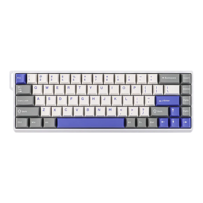 Aula WIN68 HE MAX White Blue, RGB Gasket, Hall Effect (Magnetica), Tastatura Gaming, Layout 65%, Alb