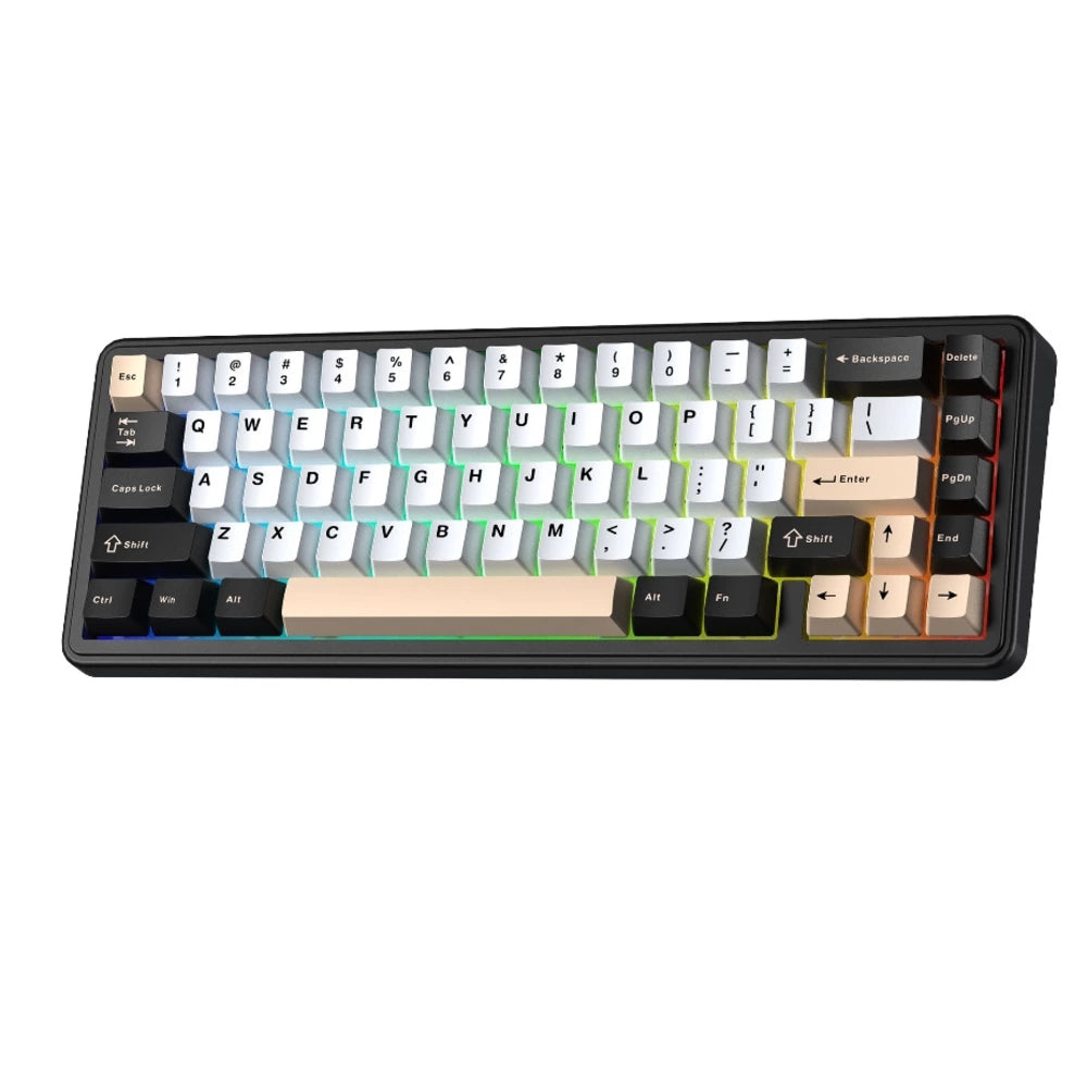 Aula F65 Black Blue, Hotswap RGB Gasket Bluetooth Wireless, Tastatura Mecanica Gaming, Negru