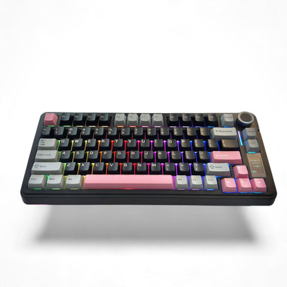Aula S75 PRO Black Pink, Hotswap RGB Gasket Bluetooth Wireless, Tastatura Mecanica Gaming, Negru