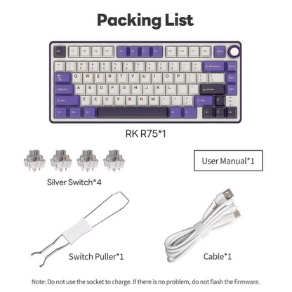 Royal Kludge R75 Mov Hotswap RGB Gasket Mounted Tastatura Mecanica Gaming