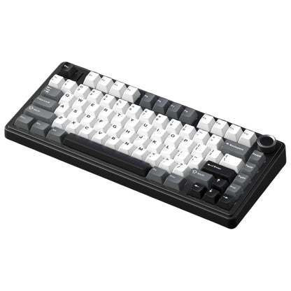 Aula F75 HE Black Grey, RGB Gasket Tri-Mode Bluetooth Wireless, Hall Effect (Magnetica), Tastatura Gaming, Layout 75%, Negru