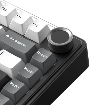 Aula F75 HE Black Grey, RGB Gasket Tri-Mode Bluetooth Wireless, Hall Effect (Magnetica), Tastatura Gaming, Layout 75%, Negru