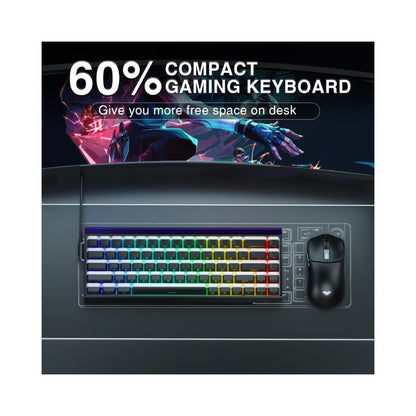 Aula HERO68 8K Black Lighthouse, RGB Gasket, Hall Effect (Magnetica), Tastatura Gaming, Layout 65%, Negru