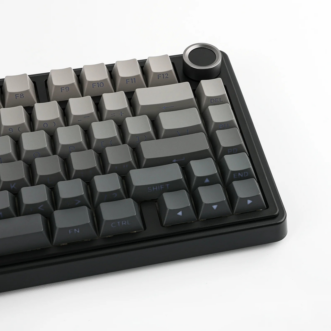Aula F75 Black Grey gradient (Side-Printed), Hotswap RGB Gasket Bluetooth Wireless Tastatura Mecanica Gaming, Gri
