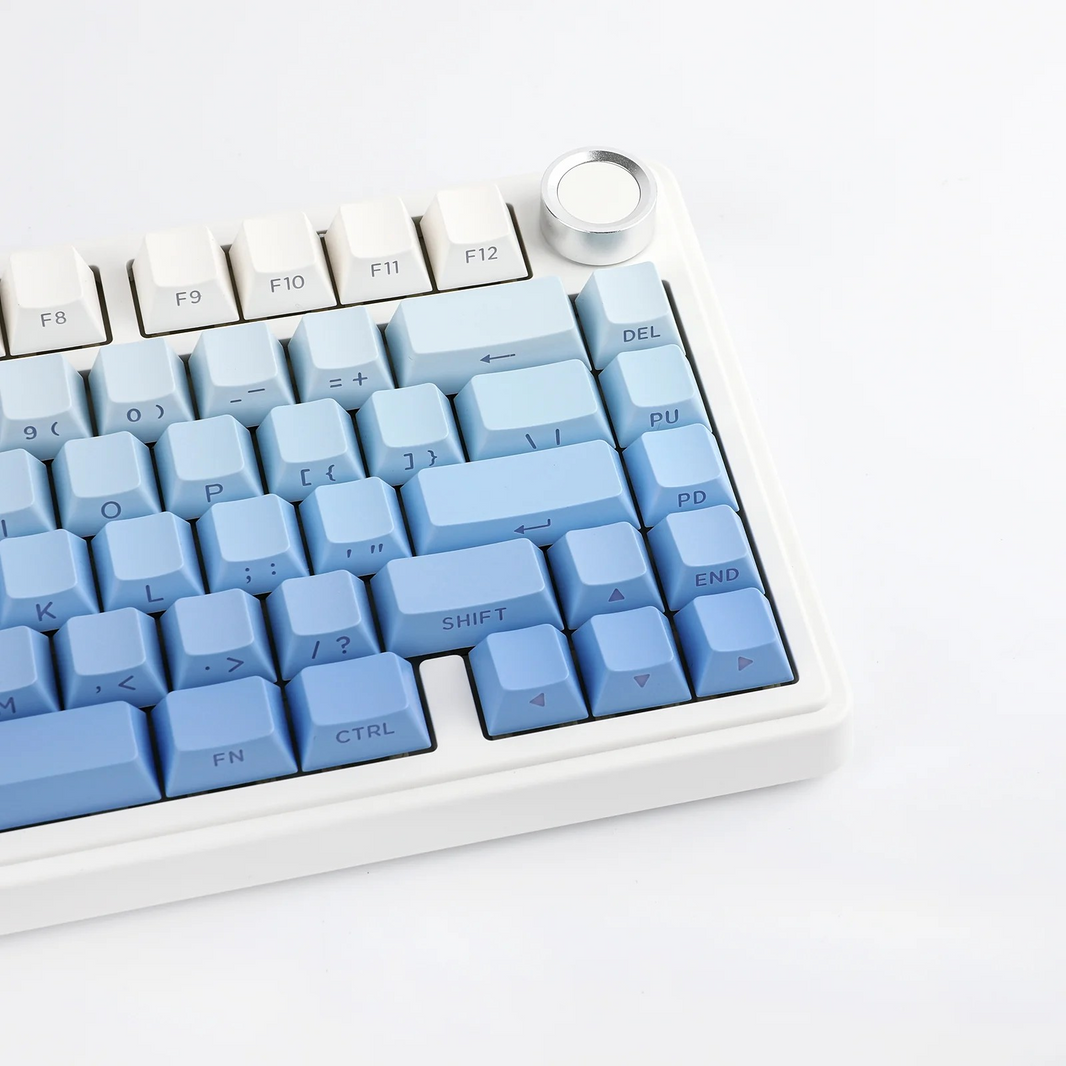 Aula F75 Blue gradient (Side-Printed), Hotswap RGB Gasket Bluetooth Wireless, Tastatura Mecanica Gaming, Albastru