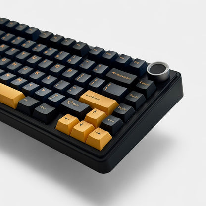Aula F75 Black Yelow, Hotswap RGB Gasket Wired, Tastatura Mecanica Gaming, Negru cu Fir