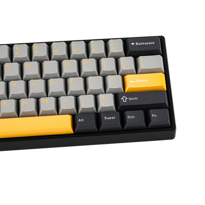 Aula WIN60 HE MAX Grey Yellow, RGB Gasket, Hall Effect (Magnetica), Tastatura Gaming, Layout 60%, Gri