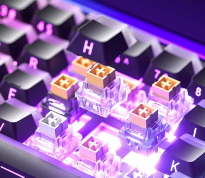 Aula HERO68 8K Black Lighthouse, RGB Gasket, Hall Effect (Magnetica), Tastatura Gaming, Layout 65%, Negru