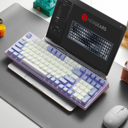 Hexgears M4 Purple Switch-uri Kailh Hotswap Gasket Tastatura Mecanica Gaming