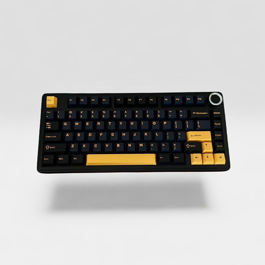 Aula F75 Black Yelow, Hotswap RGB Gasket Wired, Tastatura Mecanica Gaming, Negru cu Fir