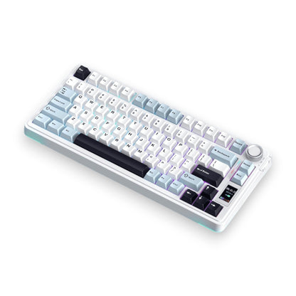 Aula S75 PRO White Blue, Hotswap RGB Gasket Bluetooth Wireless, Tastatura Mecanica Gaming, Alb
