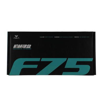 Aula F75 White Blue, Hotswap RGB Gasket Bluetooth Wireless, Tastatura Mecanica Gaming, Alb