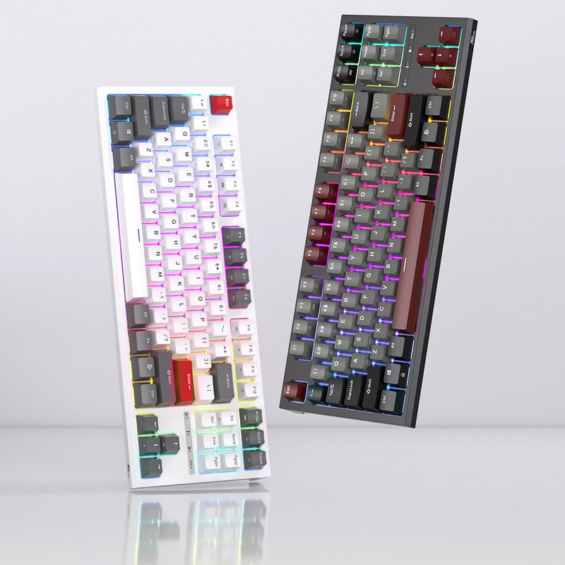 Royal Kludge RKR87 White Hotswap RGB Gasket Mounted Tastatura Mecanica Gaming