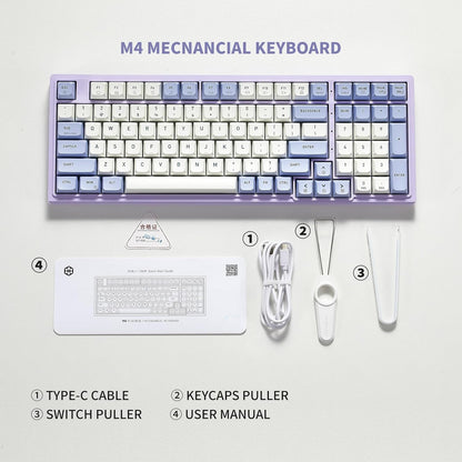 Hexgears M4 Purple Switch-uri Kailh Hotswap Gasket Tastatura Mecanica Gaming