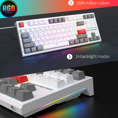 Royal Kludge RKR87 White Hotswap RGB Gasket Mounted Tastatura Mecanica Gaming
