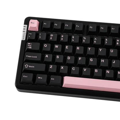 Leobog HI86 Black Pink, Aluminium Case, Hotswap RGB Gasket Bluetooth Wireless, 86% Layout, Tastatura Mecanica Gaming, Negru
