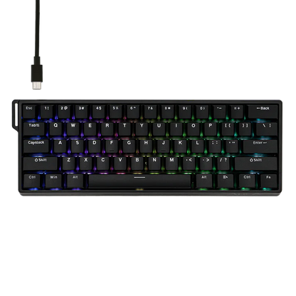 Aula WIN60 HE Black, RGB Gasket, Hall Effect (Magnetica), Tastatura Gaming, Layout 60%, Negru