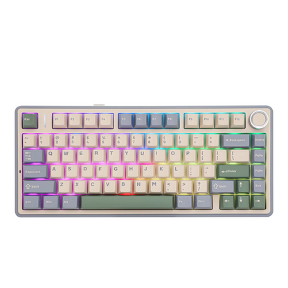 RESIGILAT: Aula F75 verde Hotswap RGB Gasket Bluetooth Wireless Tastatura Mecanica Gaming