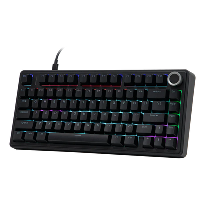 Aula F75 Black, Hotswap RGB Gasket Wired, Tastatura Mecanica Gaming, Negru cu Fir
