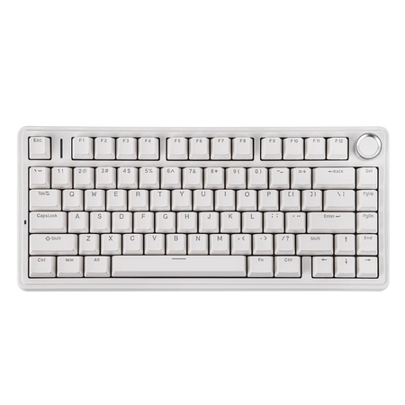 Aula F75 White, Hotswap RGB Gasket Wired, Tastatura Mecanica Gaming, Alb cu Fir