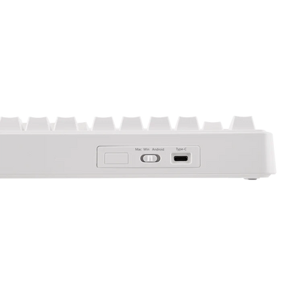 Aula F75 White, Hotswap RGB Gasket Wired, Tastatura Mecanica Gaming, Alb cu Fir