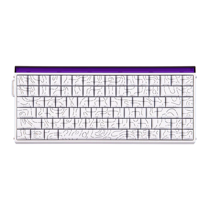 Aula HERO84 8K White Contours, RGB Tray-Mount, Hall Effect (Magnetica), Tastatura Gaming, Layout 75%, Alb