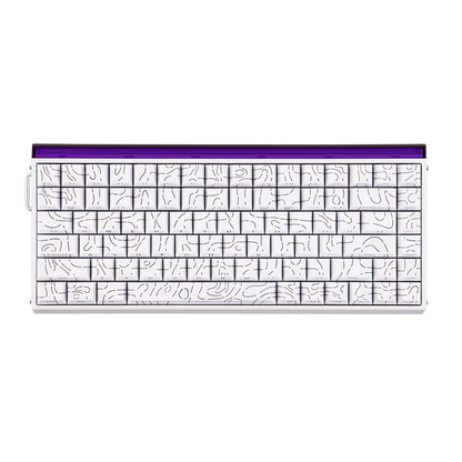 Aula HERO84 8K White Contours, RGB Tray-Mount, Hall Effect (Magnetica), Tastatura Gaming, Layout 75%, Alb