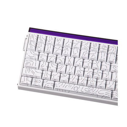 Aula HERO84 8K White Contours, RGB Tray-Mount, Hall Effect (Magnetica), Tastatura Gaming, Layout 75%, Alb