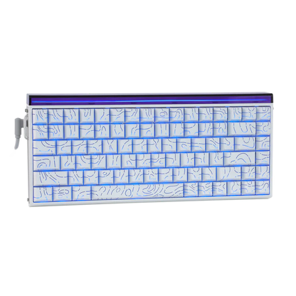 Aula HERO84 8K White Contours, RGB Tray-Mount, Hall Effect (Magnetica), Tastatura Gaming, Layout 75%, Alb