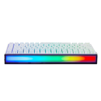 Aula HERO84 8K White Contours, RGB Tray-Mount, Hall Effect (Magnetica), Tastatura Gaming, Layout 75%, Alb