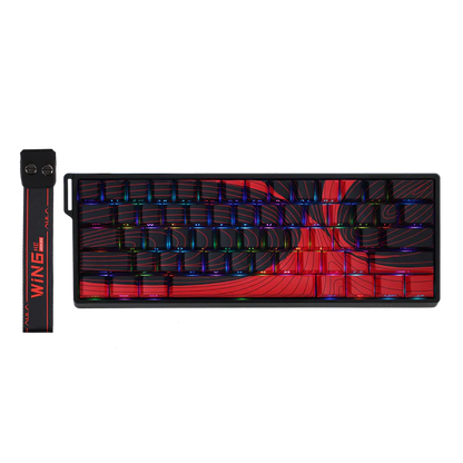 Aula WIN60 HE MAX Black Red, RGB Gasket, Hall Effect (Magnetica), Tastatura Gaming, Layout 65%, Negru