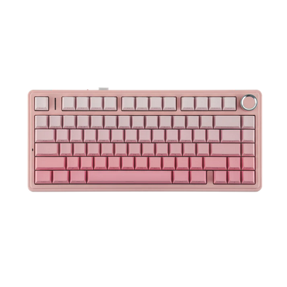 Aula F75 Pink (Side-Printed), Hotswap RGB Gasket Bluetooth Wireless, Tastatura Mecanica Gaming, Roz