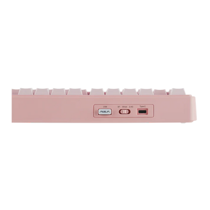 Aula F75 Pink (Side-Printed), Hotswap RGB Gasket Bluetooth Wireless, Tastatura Mecanica Gaming, Roz