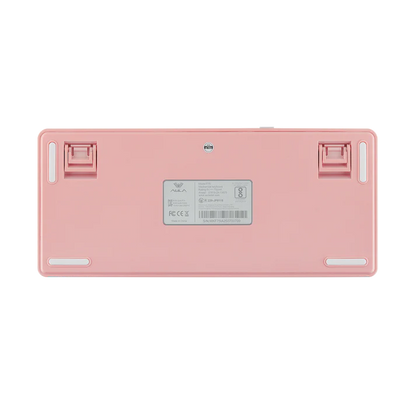 Aula F75 Pink (Side-Printed), Hotswap RGB Gasket Bluetooth Wireless, Tastatura Mecanica Gaming, Roz