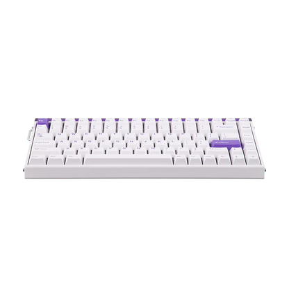 Aula HERO84 8K White Purple, RGB Tray-Mount, Hall Effect (Magnetica), Tastatura Gaming, Layout 75%, Alb