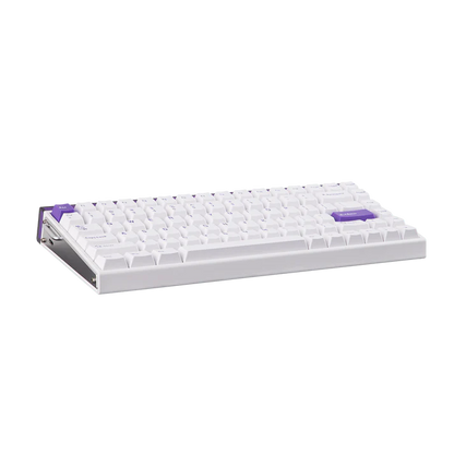 Aula HERO84 8K White Purple, RGB Tray-Mount, Hall Effect (Magnetica), Tastatura Gaming, Layout 75%, Alb