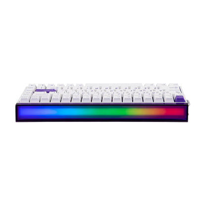 Aula HERO84 8K White Purple, RGB Tray-Mount, Hall Effect (Magnetica), Tastatura Gaming, Layout 75%, Alb